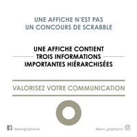 Une affiche n'est pas un concours de Scrabble